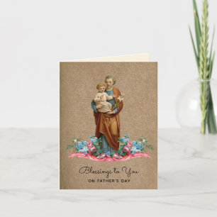 St. Joseph Jesus Faders dag Katolska religiösa Kort