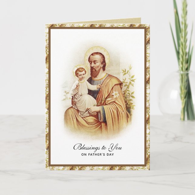 St. Joseph Jesus Fars dag katolska Religiösa C Kort (Framsida)