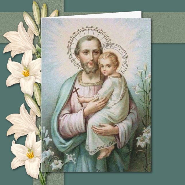 St. Joseph Jesus Katolsk Kondoleans Tack Kort (Skapare uppladdad)