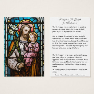 St. Joseph Jesus katolska bön Visitkort
