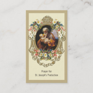St. Joseph Jesus katolska Protection Prayer Placeringskort
