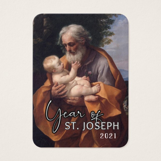 St. Joseph Jesus katolska Protection Prayer Visitkort (Framsidan)