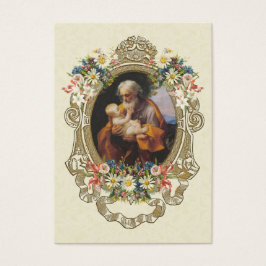 St. Joseph Jesus katolska Protection Prayer Visitkort