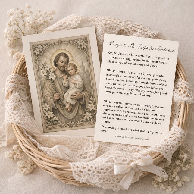 St. Joseph Jesus katolska skyddsbön Visitkort (Skapare uppladdad)