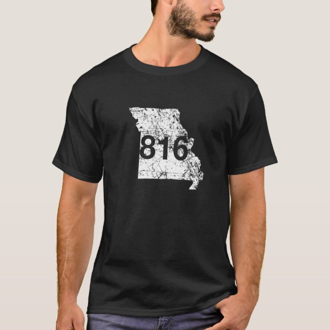 St. Joseph Kansas City Area Code 816 Shirt, Missou T Shirt (Framsida)