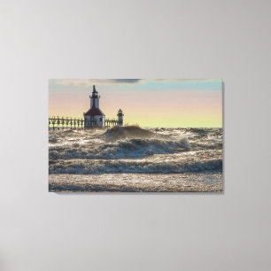 St Joseph Lighthouse Painterly Canvastryck