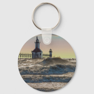 St Joseph Lighthouse Painterly Nyckelring