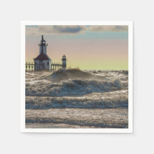 St Joseph Lighthouse Painterly Pappersservett