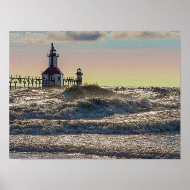 St Joseph Lighthouse Painterly Poster (Framsidan)