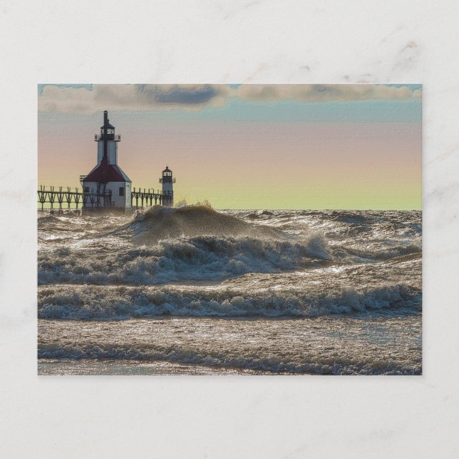 St Joseph Lighthouse Painterly Vykort (Framsida)