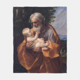 St Joseph med Baby Jesus Religiösa katolik Fleecefilt