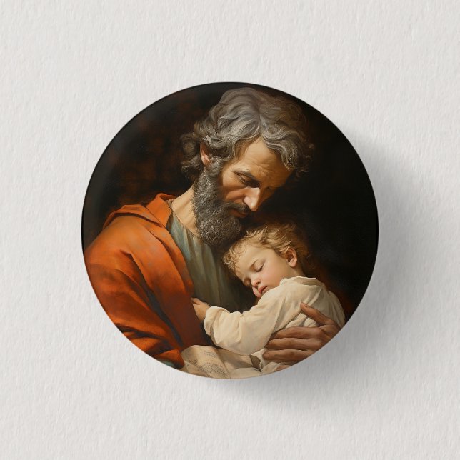 St. Joseph med Child Jesus Knapp (Framsida)