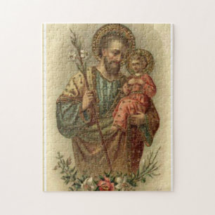 St Joseph med de babyJesus liljarna Pussel