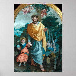 St Joseph med Kristus Child Poster