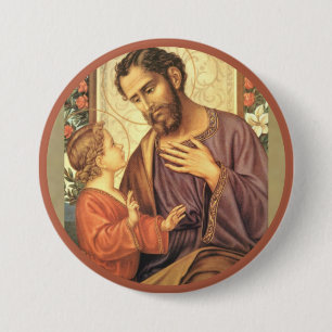 St Joseph med KristusbarnJesus ro Knapp