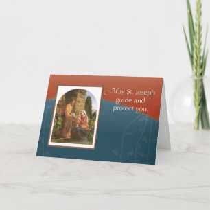 St Joseph med Mary och Jesus och Spirit Kort