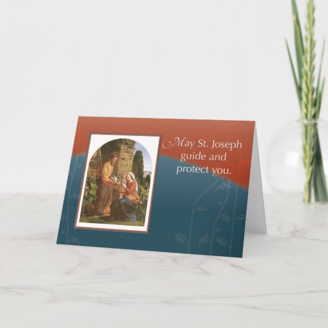 St Joseph med Mary och Jesus och Spirit Kort (Framsida)