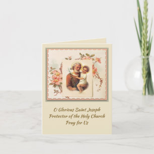 St. Joseph Memorare Prayer Hälsning Kort