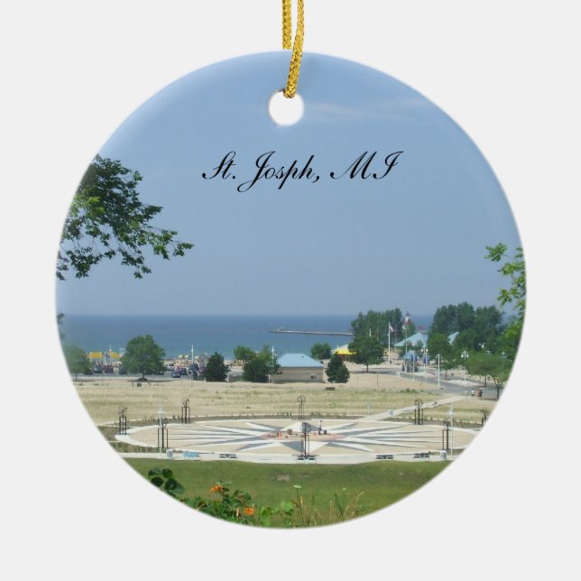 St Joseph Michigan prydnad Julgransprydnad Keramik (Framsidan)