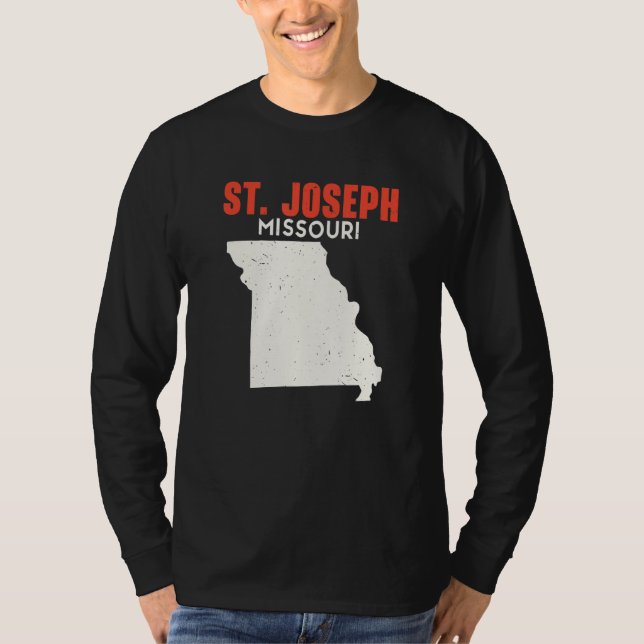 St Joseph Missouri USA State America Travel Missou T Shirt (Framsida)
