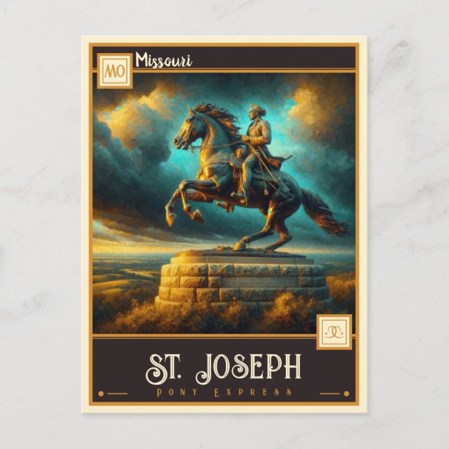 St. Joseph, Missouri | VINTAGE Vykort (Framsida)