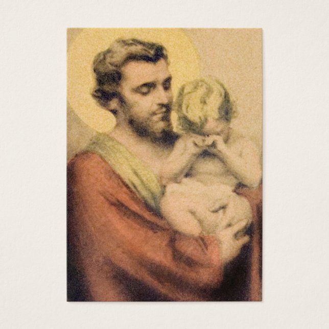 St. Joseph och Baby Jesus Heliga Card Visitkort (Framsidan)