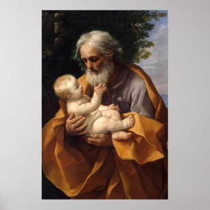 St Joseph och Child Jesus - Guido Reni Poster