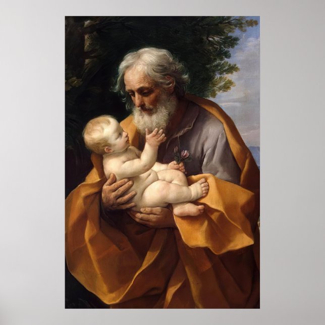 St Joseph och Child Jesus - Guido Reni Poster (Framsidan)