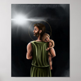 St. Joseph och Child Jesus Print Poster
