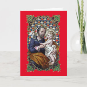 St. Joseph och Kristus Child (DPT 002) Helgkort