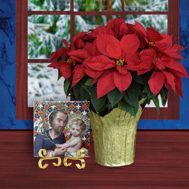 St. Joseph och Kristus Child (DPT 002) Kakelplatta (Skapare uppladdad)