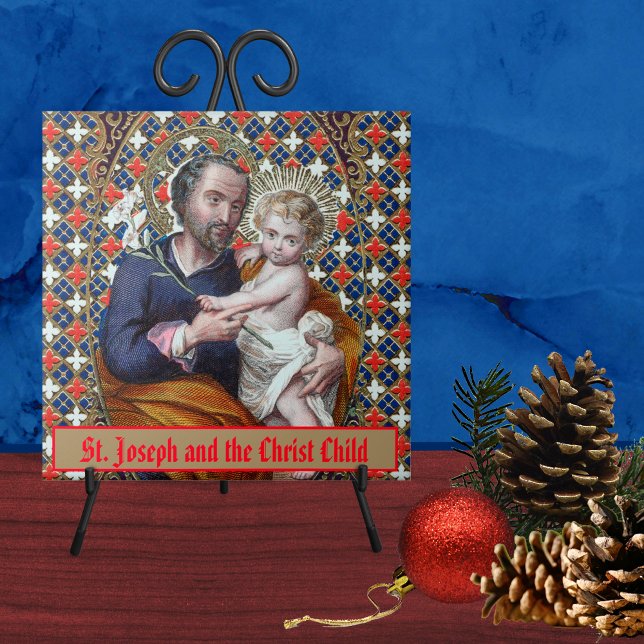 St. Joseph och Kristus Child (DPT 002) Kakelplatta (Skapare uppladdad)