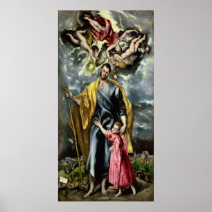 St Joseph och Kristusbarnet, 1597-99 Poster