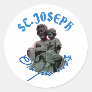 St Joseph: Ora pro nobis Runt Klistermärke