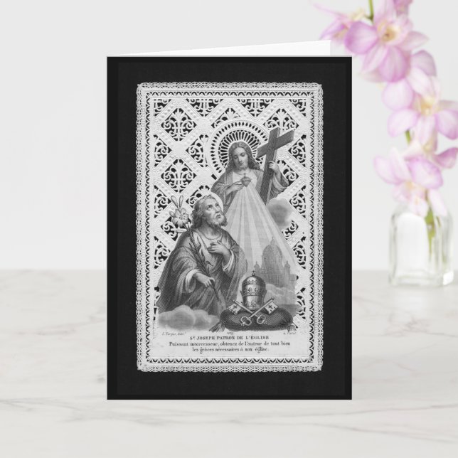 St. Joseph, Papal Symbols och SHJ (LT 02) Kort (Orkide)