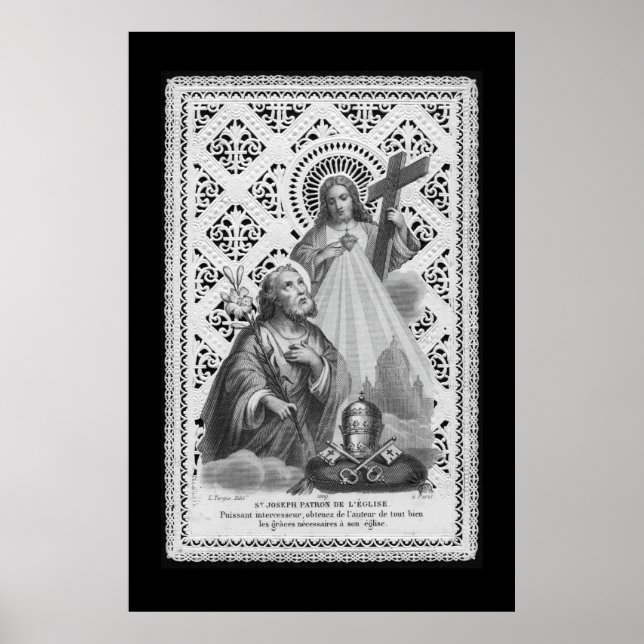 St. Joseph, Papal Symbols och SHJ (LT 02) Poster (Framsidan)