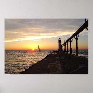 St. Joseph Pier Light, MI Poster