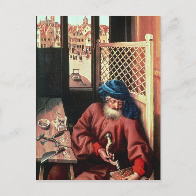 St. Joseph Portrayed as a Medieval Carpenter Vykort (Framsida)