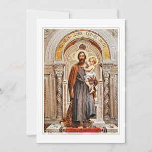 St. Joseph Protector Prayer katolsk Religiösa