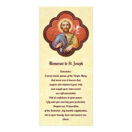 St. Joseph Rack Card med Memorare & Litany Reklamkort