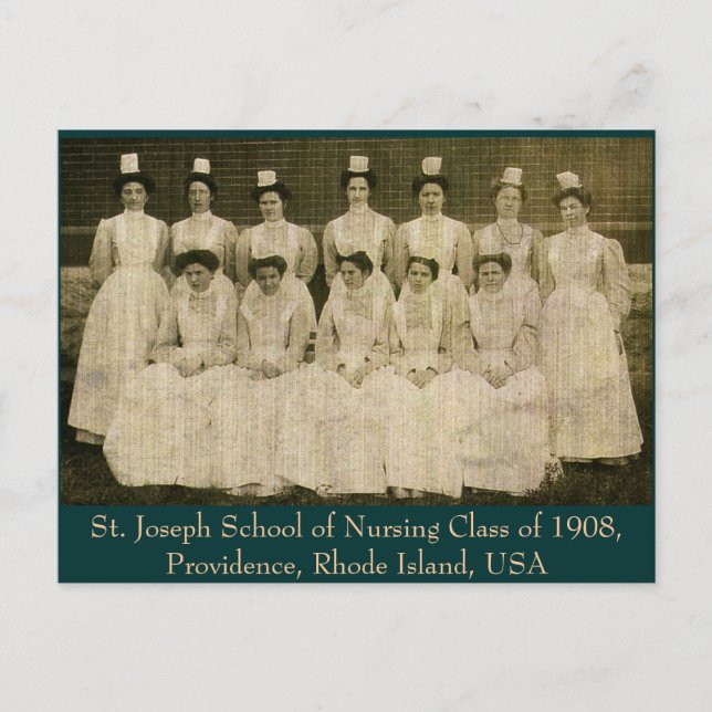 St Joseph School of Nursing klass 1908 Vykort (Framsida)