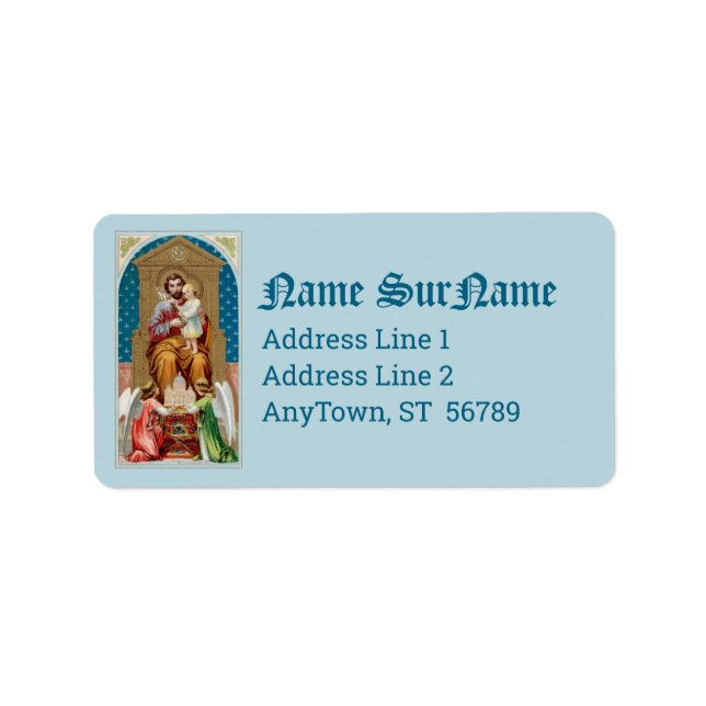 St. Joseph, Småbarn CC, Änglar med Vatikanmodell Adressetikett (Framsidan)