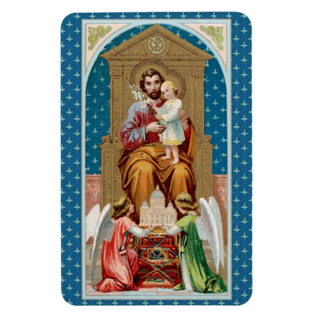 St. Joseph, Småbarn CC, Änglar med Vatikanmodell Magnet (Vertikal)