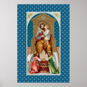 St Joseph, Småbarn CC; Änglar w/Vatikanmodell Poster