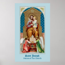 St Joseph, Småbarn CC; Änglar w/Vatikanmodell Poster