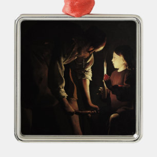 St Joseph snickaren, c.1640 Julgransprydnad Metall