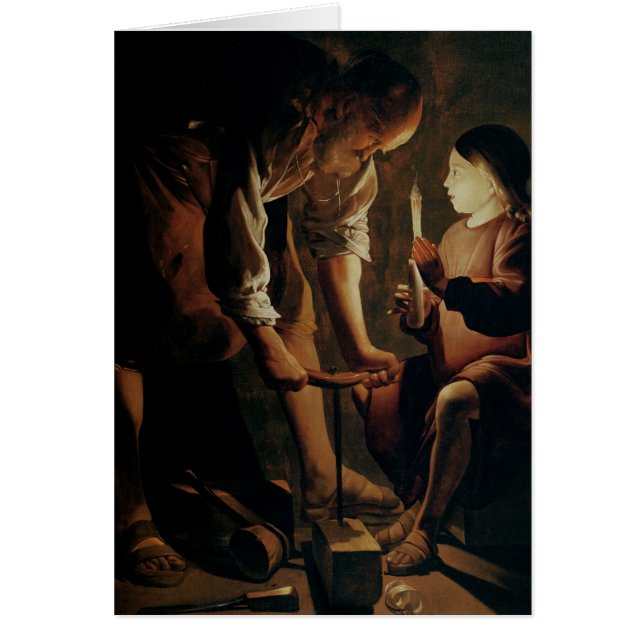 St Joseph snickaren Hälsningskort (Framsidan)