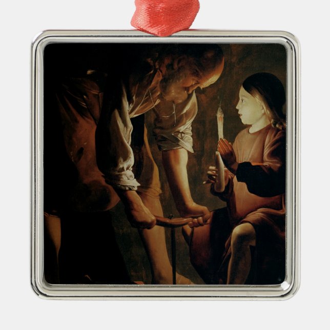St Joseph snickaren Julgransprydnad Metall (Framsidan)
