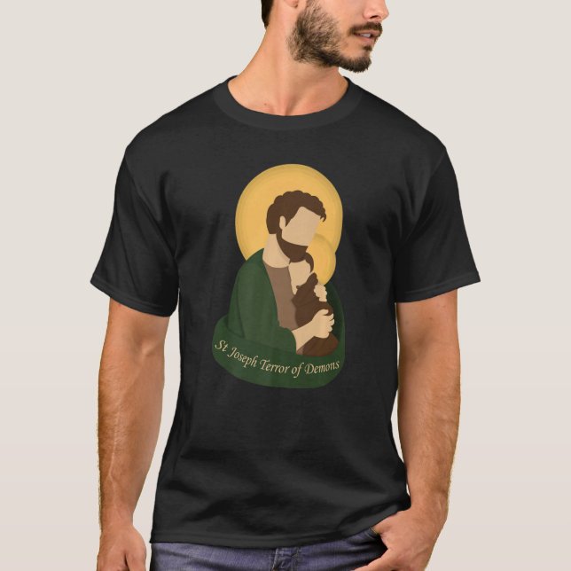 St Joseph Terror of Demons Consecration 2021 Catho T Shirt (Framsida)