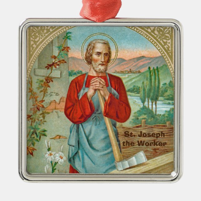 St. Joseph the Worker (BK 31) Julgransprydnad Metall (Framsidan)